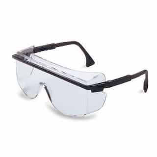 Black Astro Over-The-Glass Safety Spectacles w/ Clear Lens
