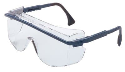 Uvex Blue Frame Clear Lens Astrospec OTG 3001 Eyewear