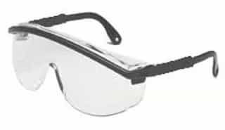 Uvex Black Frame Clear Lens Astrospec 3000 Slim Eyewear