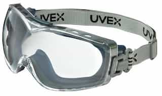 Uvex Navy Frame Clear Lens Stealth OTG Goggles