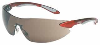 Uvex Metallic Red/Silver Frame Gray Lens Ignite Eyewear