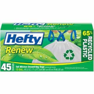 Reynolds White, 13 Gal .9 Mil Renew Recycled Kitchen Trash Bags