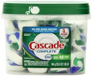 Cascade Complete ActionPac Dishwasher Detergent April Fresh 48 Count