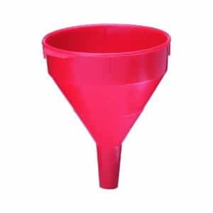 Red 6 Quart Polyethylene Plastic Funnel