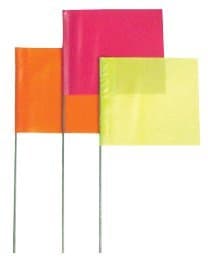 4"X5"X30" Orange Glo Wire Stake Marking Flags