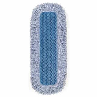 Blue, High Absorbency Nylon/Polyester Microfiber Mop Pad-18-in