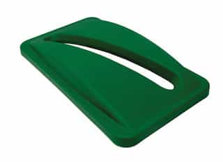 Green Paper Recycling Lid for Slim Jim Waste Containers