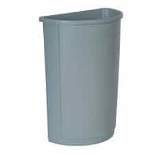 Rubbermaid Untouchable Gray Half Round 21 Gal Container