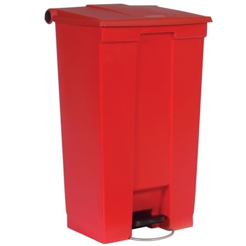 Rubbermaid Red Plastic Fire-Safe Step-On 23 Gal Receptacle