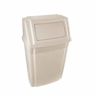 Slim Jim Beige Wall-Mount 15 Gal Container w/ Lid