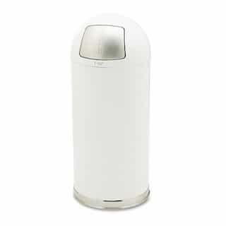 Rubbermaid White 15 Gal Dome Top Receptacle