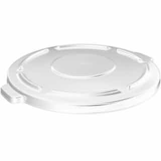 White, Vented Round Brute Flat Top Lid- 24.5 x 1.5