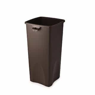 Rubbermaid Commercial Square Base Receptacle,23 Gallons, Brown