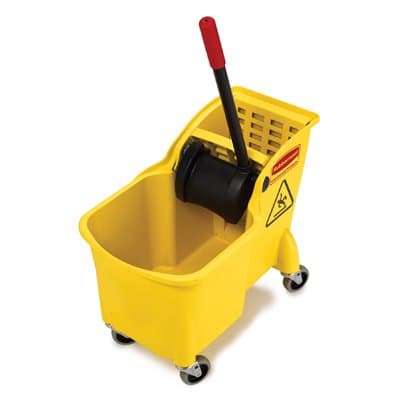 Rubbermaid Yellow, Tandem 31-Quart Bucket/Wringer Combo