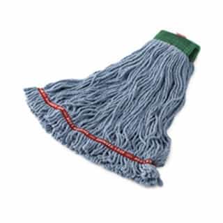 Rubbermaid Blue, Medium Cotton/Synthetic Shrinkless Swinger Loop Wet Mop Heads