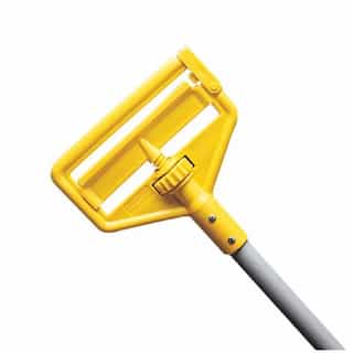 Rubbermaid Gray and Yellow, Invader Aluminum Side-Gate Wet-Mop Handle-54-in
