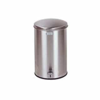 Square Steel Step Can, 3.5 Gallon, Stainless Steel