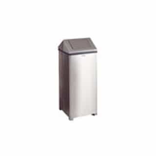 Rubbermaid Stainless Steel, 24 Gallon Nonmagnetic Square Fire-Safe Swing Top Receptacle
