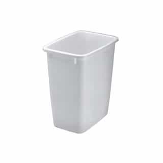 Rubbermaid White plastic Rectangular Open-Top Wastebasket-9 Gallon