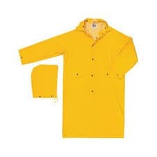 X-Large Yellow Polyester Rain Coat w/ Detachable Hood
