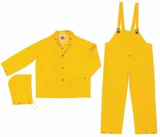 2 Xlarge Yellow Classic 3-Piece Flame Resistant Rain Suits