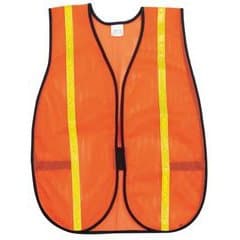 Polyester Mesh Safety Vest with 3/4" Lime Stripe