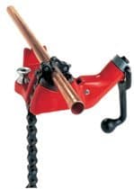 Top Screw Bench Chain Vises, Cast Iron Body, 2.5 in Max Pipe Capacity