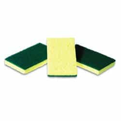 Yellow and Green, Heavy-Duty Scrubbing Sponge