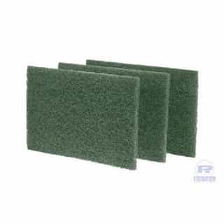 Green, 10 Count Medium-Duty Scouring Pad-6 x 9