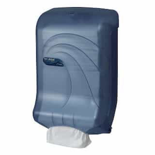 San Jamar Blue, Large Capacity Ultrafold Multi/C-Fold Towel Dispenser-11.75 x 6.25 x 18