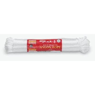 Samson Rope White General Purpose Cord with Solid Braid Nylon