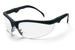 2.0 Diopter Safety Glasses with Black Frame and Clear Lens