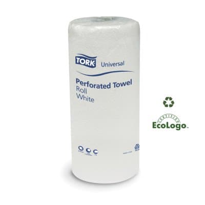 White, 84 Sheet 2-Ply Universal Perforated Towel Roll-11 x 9