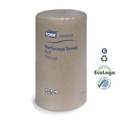 Natural, 210 Count 2-Ply Universal Perforated Towel Roll-11 x 9
