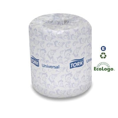 White, 1000 Sheet 1-Ply Universal Bath Tissue-4 x 3.8