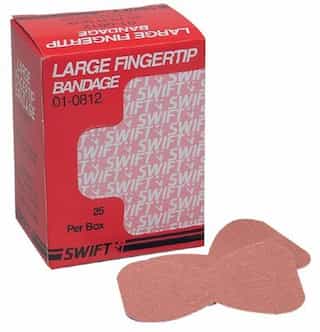 Swift First-Aid Large Fingertip Heavy Woven Adhesive Bandages