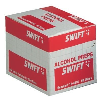 Swift First-Aid 70 Percent Isopropyl Alcohol Wipes