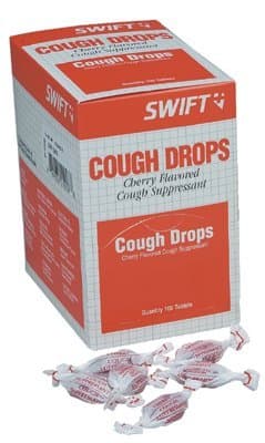 Swift First-Aid Cherry Flavor Cough Drops 100 per box