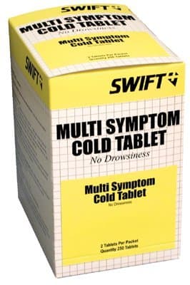 Swift First-Aid Multi Symptom Cold Tablets Acetaminophen 325mg