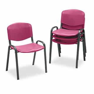 Safco Burgundy Stacking Chairs