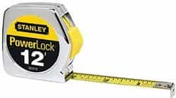 Stanley 1/2" X 12' Powerlock Wide Blade Pocket Measuring Tape Rule