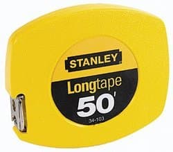 Stanley 50' Close Case Measuring Tape Long Tape