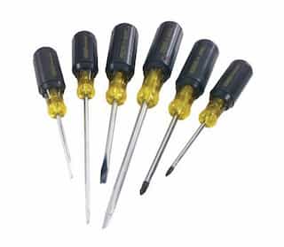 Stanley 8 Piece Screwdriver Set with Round and Square Shank, with Phillips 3
