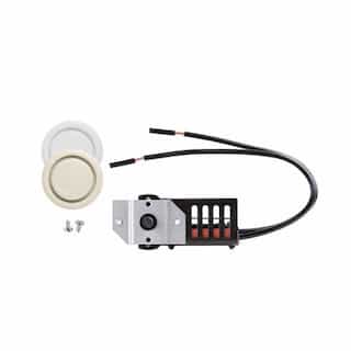 Built-In Double Pole Thermostat For Wall Fan Heater, White