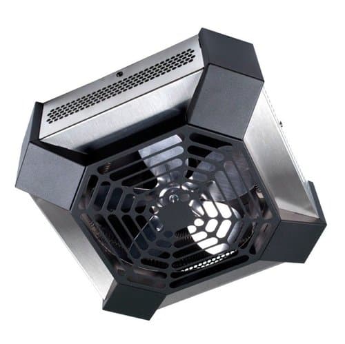 Stelpro 4000W Spider Garage Workshop Ceiling Fan Heater, Stainless Steel