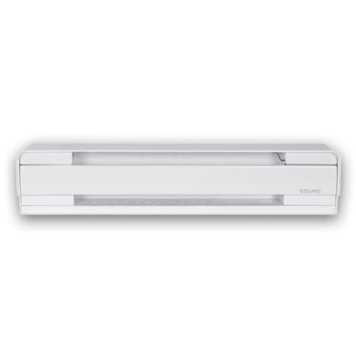 500W White Baseboard Electric Convection Heater, 240V, 27.86 Inches