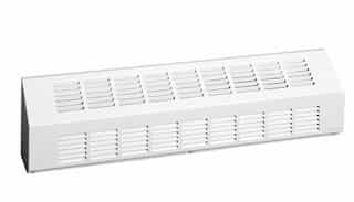 9-ft 2500W Sloped Architectural Baseboard Heater, 300 Sq.Ft, 8532 BTU/H, 240V, White