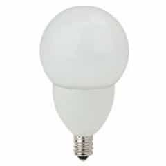 TCP Lighting 4W LED G16 Bulb, Dimmable, E12, 280 lm, 120V, 2700K, Frosted