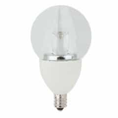 TCP Lighting 4W LED G16 Bulb, Dimmable, E12, 280 lm, 120V, 2700K, Clear