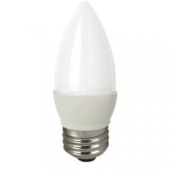 4W LED B11 Bulb, Blunt Tip, Dimmable, E26, 200 lm, 120V, 2700K, Frosted